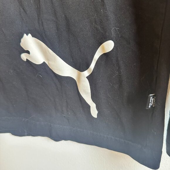 ๐ค PUMA Black Long Sleeve Logo Shirt โ Size M - Picture 4 of 5